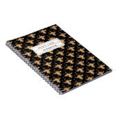 Carnet Personnalisé Cute Brown Honeycomb Bee Design (Côté Droit)