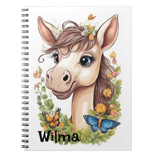 Carnet personnalisé Cute Horse Head (Devant)