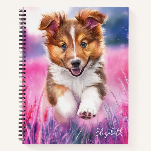 Carnet Personnalisé Cute Sheltie Chien Chien Chien Chien (Devant)