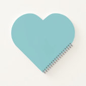 Carnet Personnalisé Cute Turquoise amour Coeur en forme (Dos)