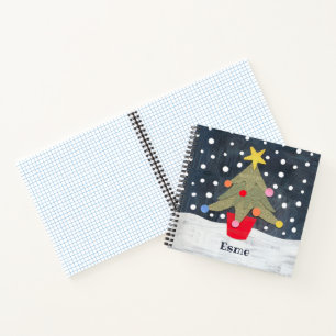 Carnet personnalisé d'arbre de Noël