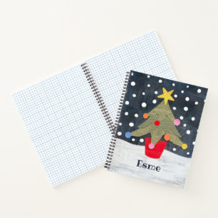 Carnet personnalisé d'arbre de Noël