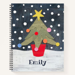 Carnet personnalisé d'arbre de Noël