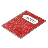 Carnet personnalisé de baseball rouge et blanc (Côté gauche)