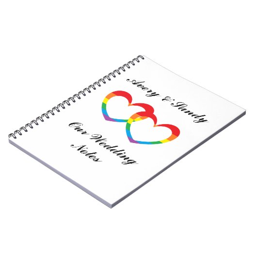 Carnet personnalisé de doubles "coeurs (Côté gauche)