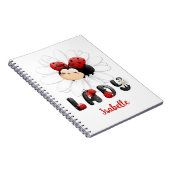 Carnet personnalisé de fille Ladybug mignon (Côté Droit)