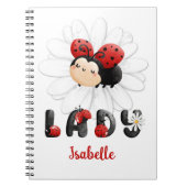 Carnet personnalisé de fille Ladybug mignon (Devant)