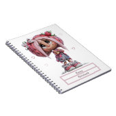 Carnet personnalisé de fraise mignonne (Côté Droit)