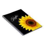 Carnet personnalisé de la spirale de tournesol (Côté Droit)