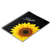 Carnet personnalisé de la spirale de tournesol (Côté gauche)