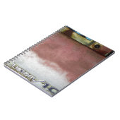 Carnet personnalisé de luxe rose et blanc (Côté gauche)