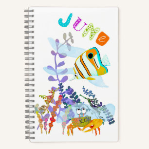 Carnet personnalisé de poissons-anges et d'amis oc