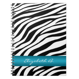 Carnet personnalisé de rayure bleue d'impression