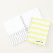 Carnet personnalisé de rayures jaunes (Intérieur)