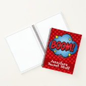 carnet personnalisé de style comic pop art (Intérieur)