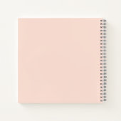 Carnet Personnalisé Design Nom initial Pastel Rose Girl (Dos)
