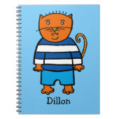 Carnet Personnalisé Dillon le chat (Devant)