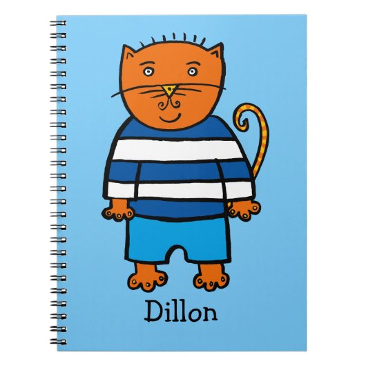 Carnet Personnalisé Dillon le chat (Devant)