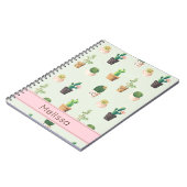 Carnet personnalisé d'impression de cactus (Côté gauche)