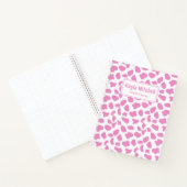 Carnet personnalisé d'impression de vache rose et (Intérieur)