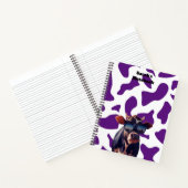 Carnet personnalisé d'impression de vache violette (Intérieur)