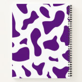 Carnet personnalisé d'impression de vache violette (Dos)