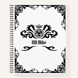Carnet personnalisé DnD avec monogramme