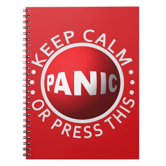 Carnet personnalisé du bouton Panic (Devant)