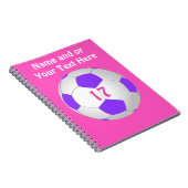 Carnet personnalisé du football pour des filles (Côté Droit)