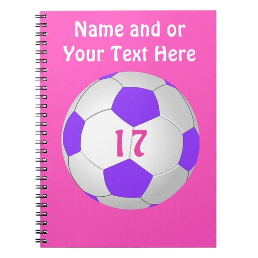 Carnet personnalisé du football pour des filles (Devant)