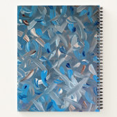 Carnet personnalisé Dusty Blue Abstrait (Dos)