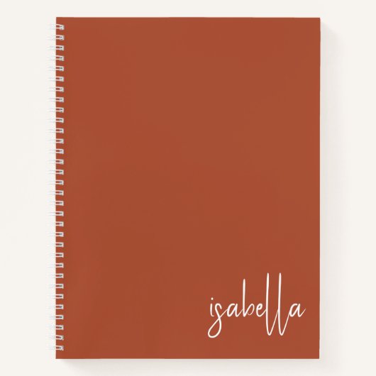 Carnet Personnalisé Dusty Burnt Orange (Devant)