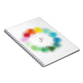 Carnet Personnalisé Élégant couleur Modèle monogramme (Côté Droit)