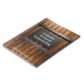 Carnet personnalisé en bois et d'entrepreneur (Côté gauche)