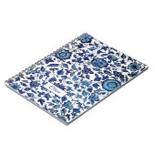 Carnet Personnalisé Exotic Chic Bleu & Blanc Floral (Côté gauche)