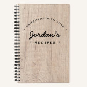 Carnet Personnalisé fait maison avec l'amour Recette Rust (Recto)