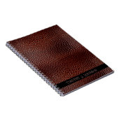 Carnet Personnalisé Faux Cuir Brown Embossé (Côté Droit)