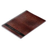 Carnet Personnalisé Faux Cuir Brown Embossé (Côté gauche)