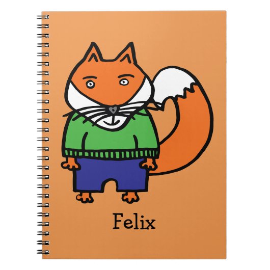 Carnet Personnalisé Felix le Fox (Devant)