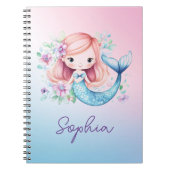 Carnet personnalisé Filles de sirène mignonne (Devant)