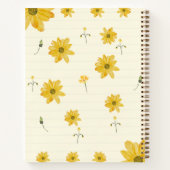Carnet Personnalisé Fleur Jaune (Dos)