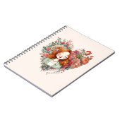 Carnet Personnalisé Floral Jolie Dame (Côté gauche)