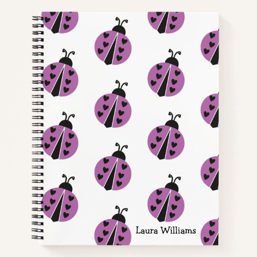 Carnet Personnalisé Girly Ladybug (Devant)