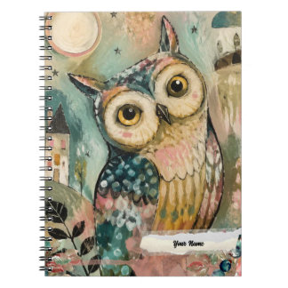 Carnet PERSONNALISE Hibou Chouette