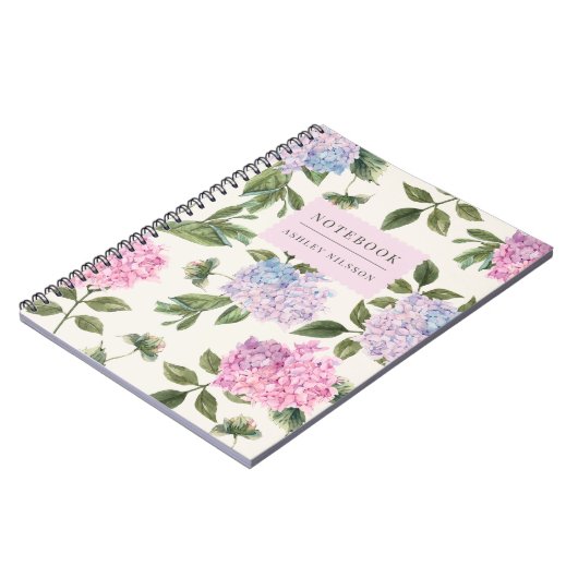 Carnet personnalisé Hydrangea (Côté gauche)