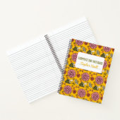 Carnet Personnalisé Jaune Floral (Intérieur)