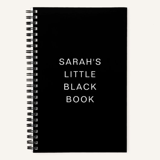 Carnet personnalisé Little Black Book (Recto)