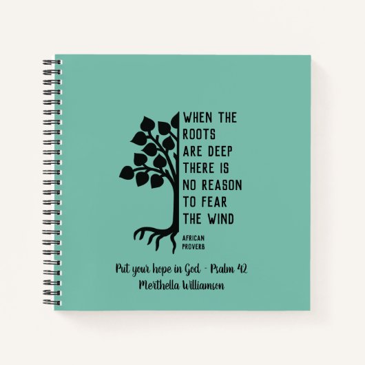 Carnet Personnalisé LORSQUE LES RACINES SONT PROFONDES Jo (Devant)