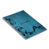 Carnet personnalisé Lovebirds bleu (Côté Droit)