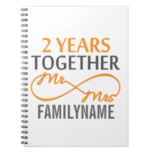 Carnet Personnalisé M. et Mme 2e anniversaire